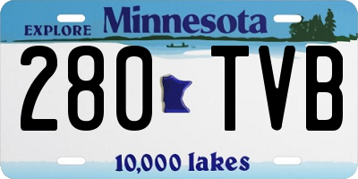 MN license plate 280TVB