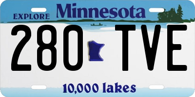 MN license plate 280TVE