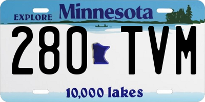 MN license plate 280TVM