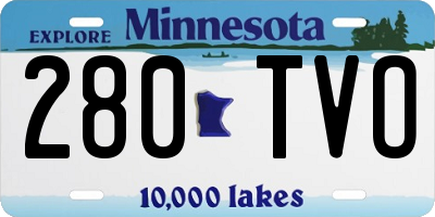 MN license plate 280TVO