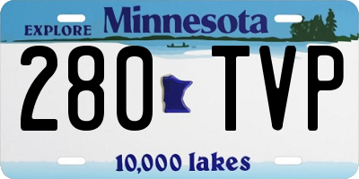 MN license plate 280TVP
