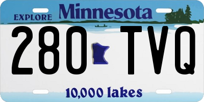 MN license plate 280TVQ