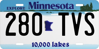 MN license plate 280TVS