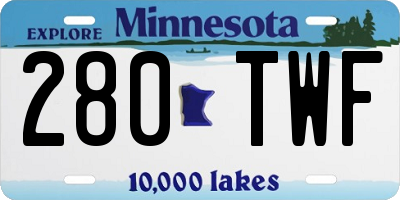 MN license plate 280TWF