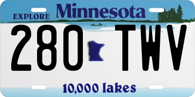 MN license plate 280TWV