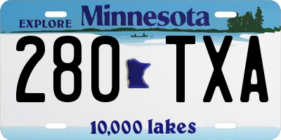 MN license plate 280TXA