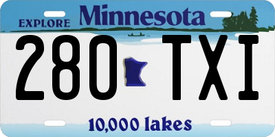 MN license plate 280TXI