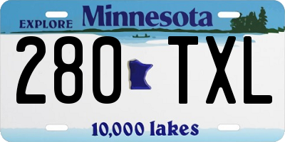 MN license plate 280TXL