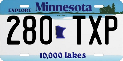 MN license plate 280TXP