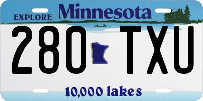 MN license plate 280TXU