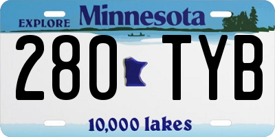 MN license plate 280TYB