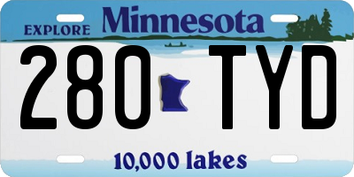 MN license plate 280TYD