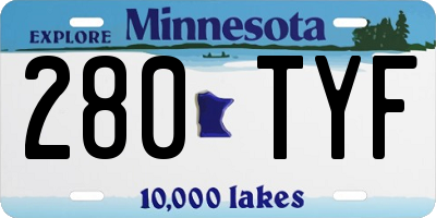 MN license plate 280TYF