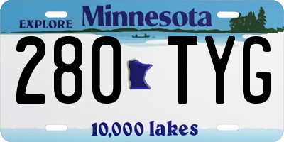 MN license plate 280TYG