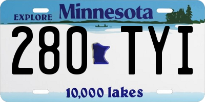 MN license plate 280TYI