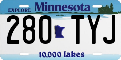 MN license plate 280TYJ