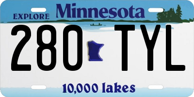 MN license plate 280TYL