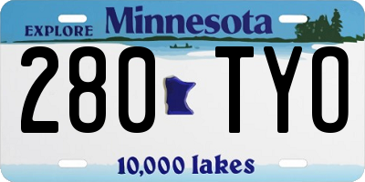 MN license plate 280TYO