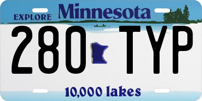 MN license plate 280TYP