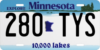 MN license plate 280TYS