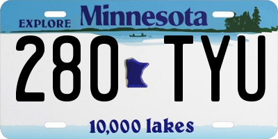 MN license plate 280TYU