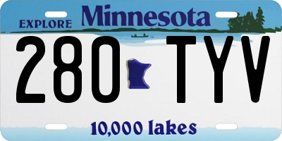 MN license plate 280TYV
