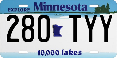 MN license plate 280TYY