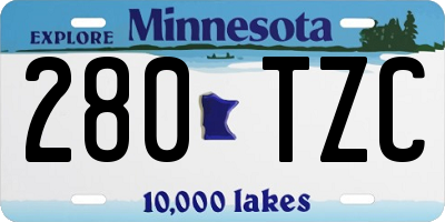 MN license plate 280TZC