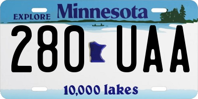MN license plate 280UAA