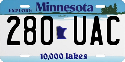 MN license plate 280UAC