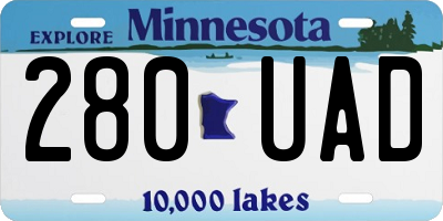 MN license plate 280UAD