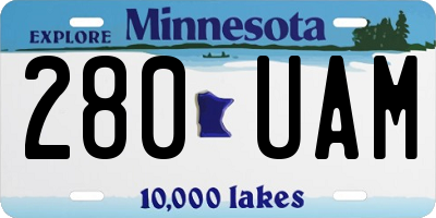 MN license plate 280UAM