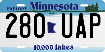 MN license plate 280UAP