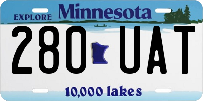 MN license plate 280UAT