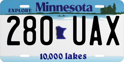MN license plate 280UAX
