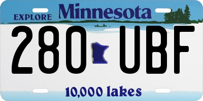 MN license plate 280UBF