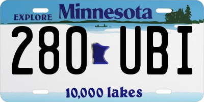 MN license plate 280UBI