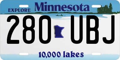 MN license plate 280UBJ