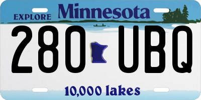 MN license plate 280UBQ