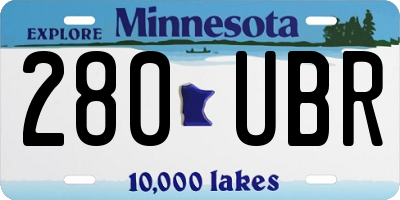 MN license plate 280UBR
