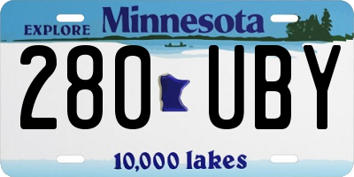 MN license plate 280UBY