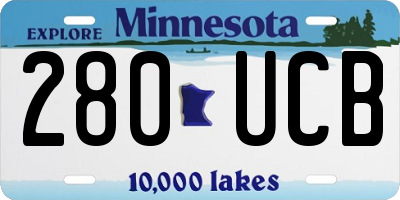 MN license plate 280UCB
