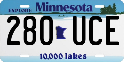 MN license plate 280UCE