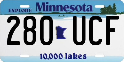 MN license plate 280UCF
