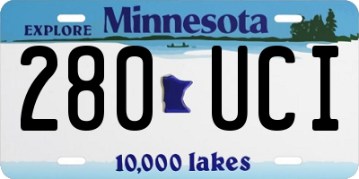 MN license plate 280UCI