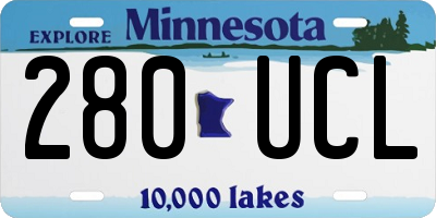 MN license plate 280UCL