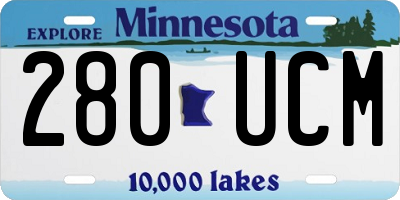 MN license plate 280UCM