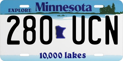 MN license plate 280UCN
