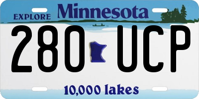 MN license plate 280UCP