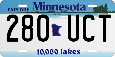 MN license plate 280UCT